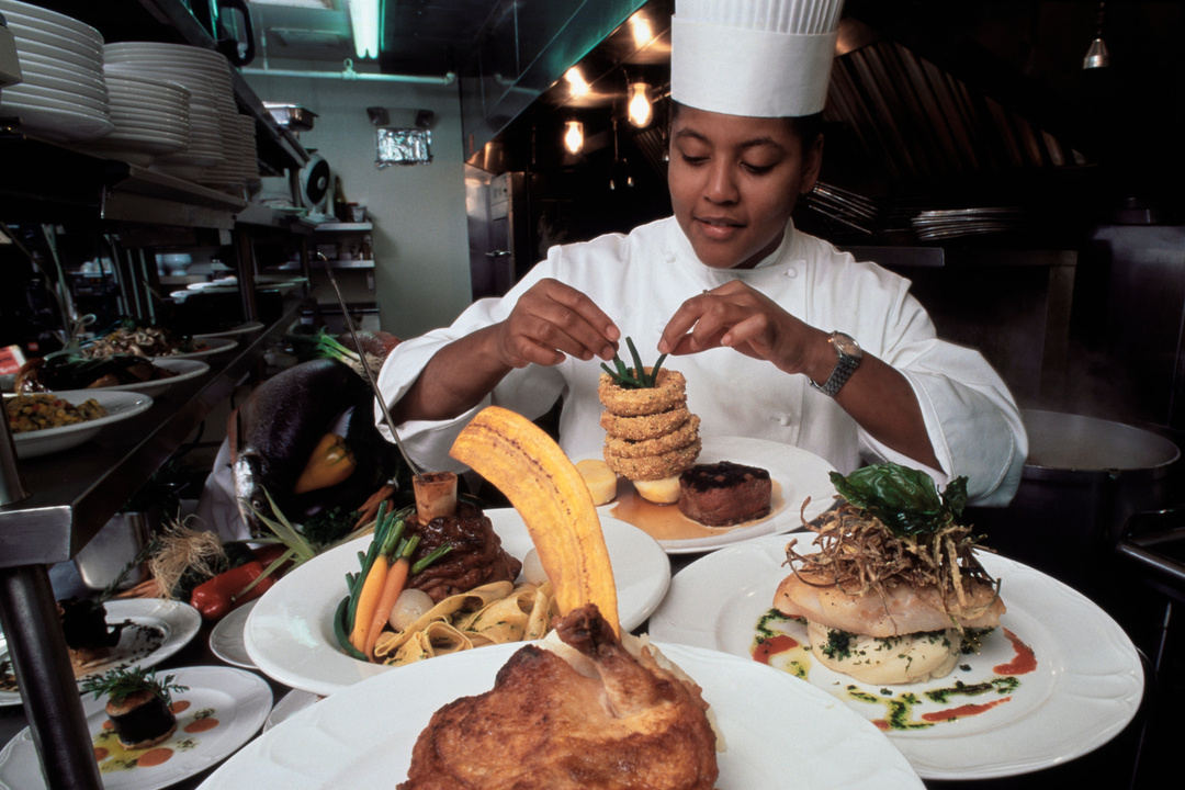 woman chef cooking